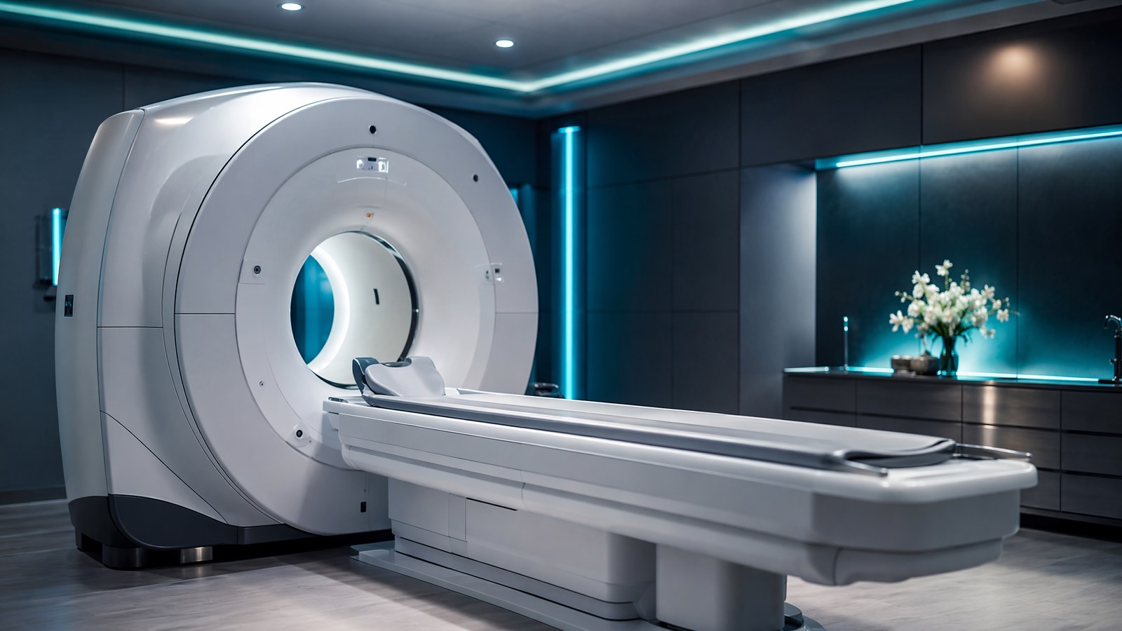 Modern PET-CT scanner in an imaging suite